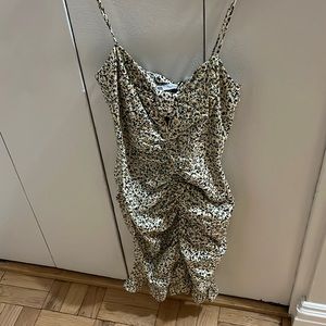 NWT Zara ruched dress with keyhole